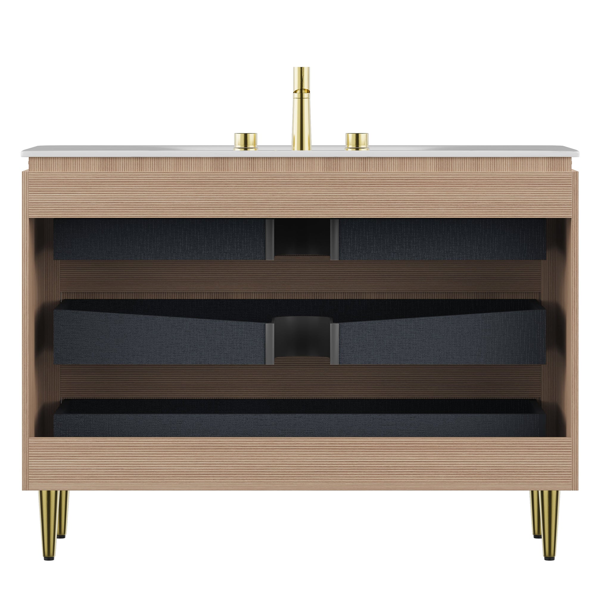 Amara 48'' Bathroom Vanity & Sink with Carrara Finish by HouseOfZazla