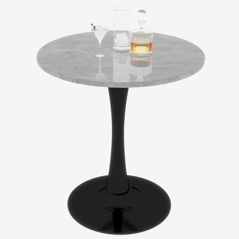 27.6-Inch Round Faux Marble Dining Table by HouseOfZazla