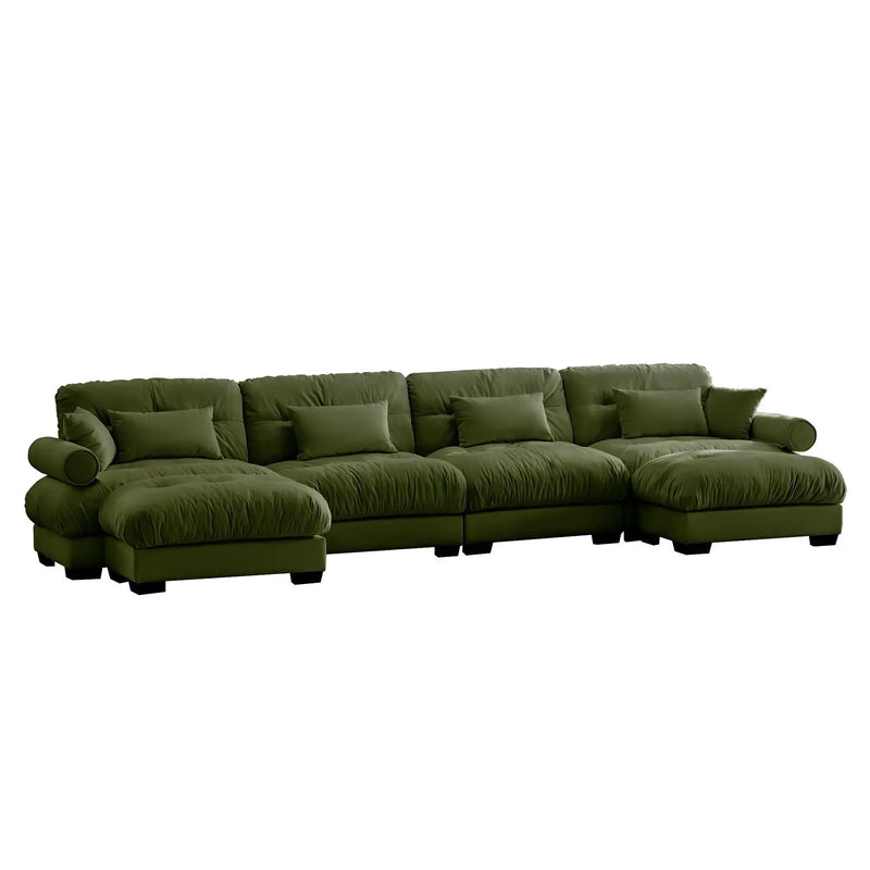 Super Comfort Oversized Modular Sectional Sofa With Movable Ottoman by Unique Piece Furniture