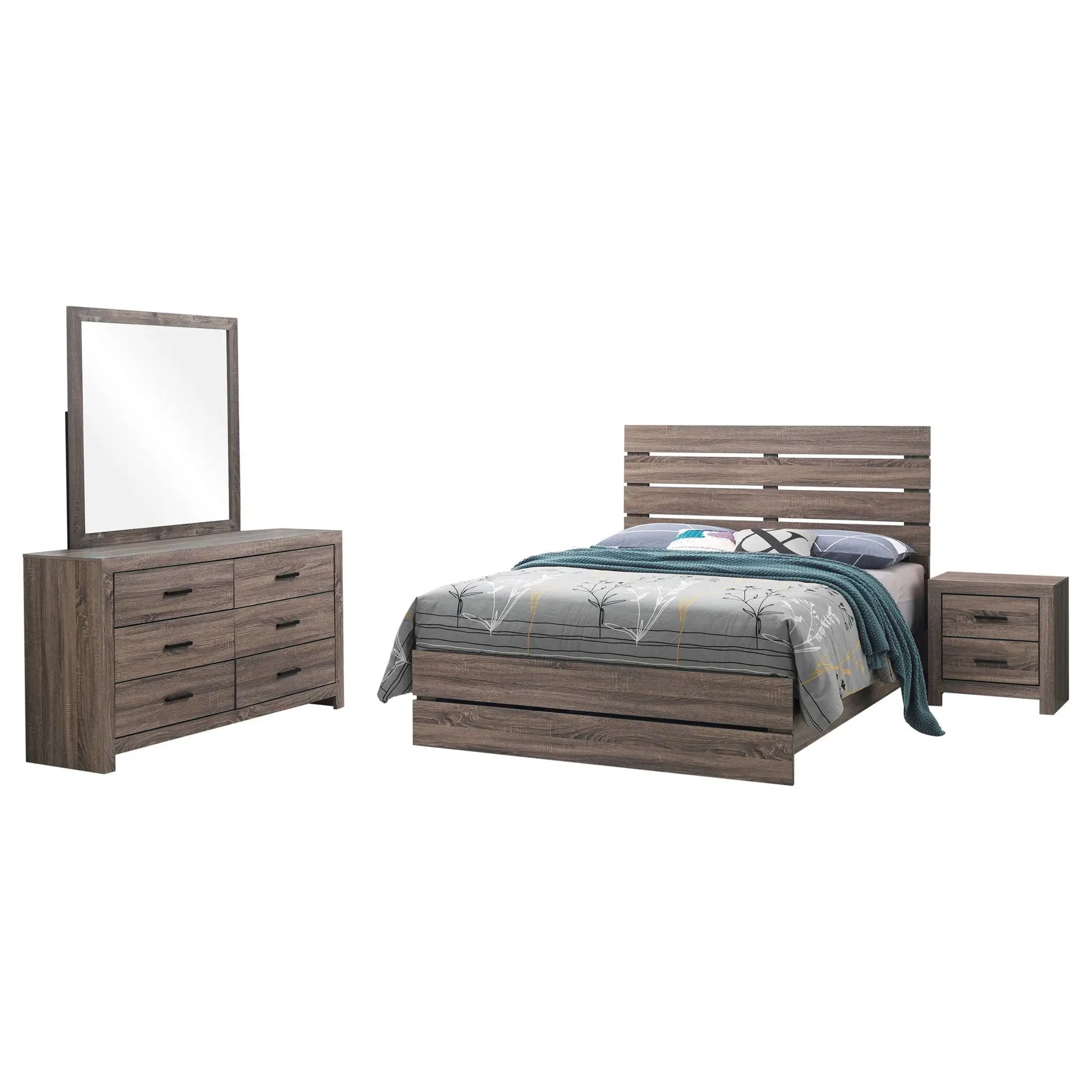 Brantford 4-piece Eastern King Bedroom Set Barrel Oak by Unique Piece Furniture