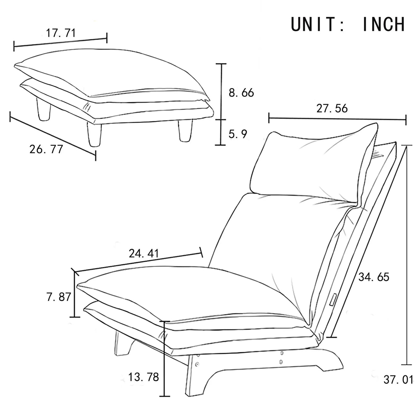 Single Lazy Sofa Chair Leisure Foldable Reclining Chair by HouseOfZazla