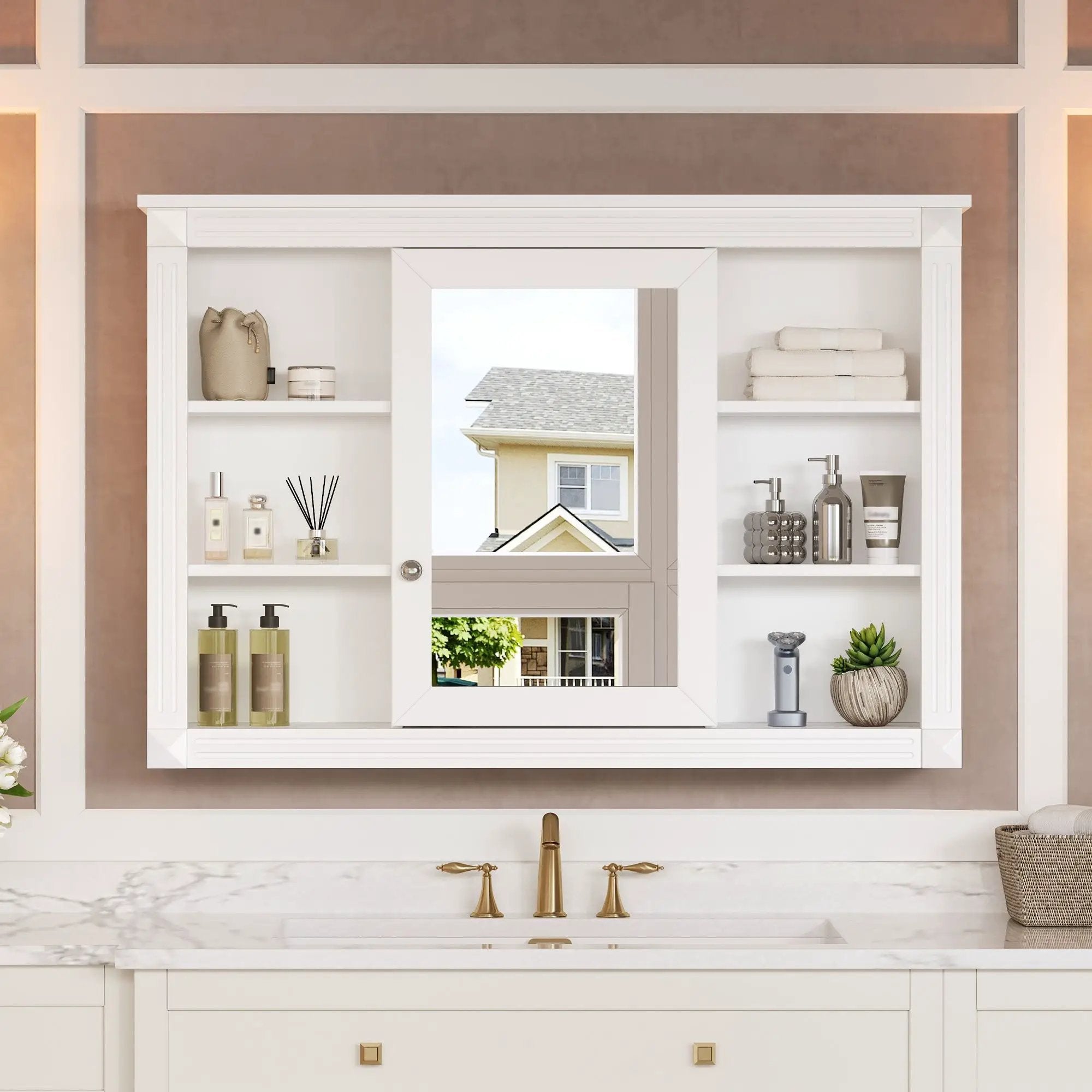 Wall Mounted Bathroom Storage Cabinet With Mirror by HouseOfZazla