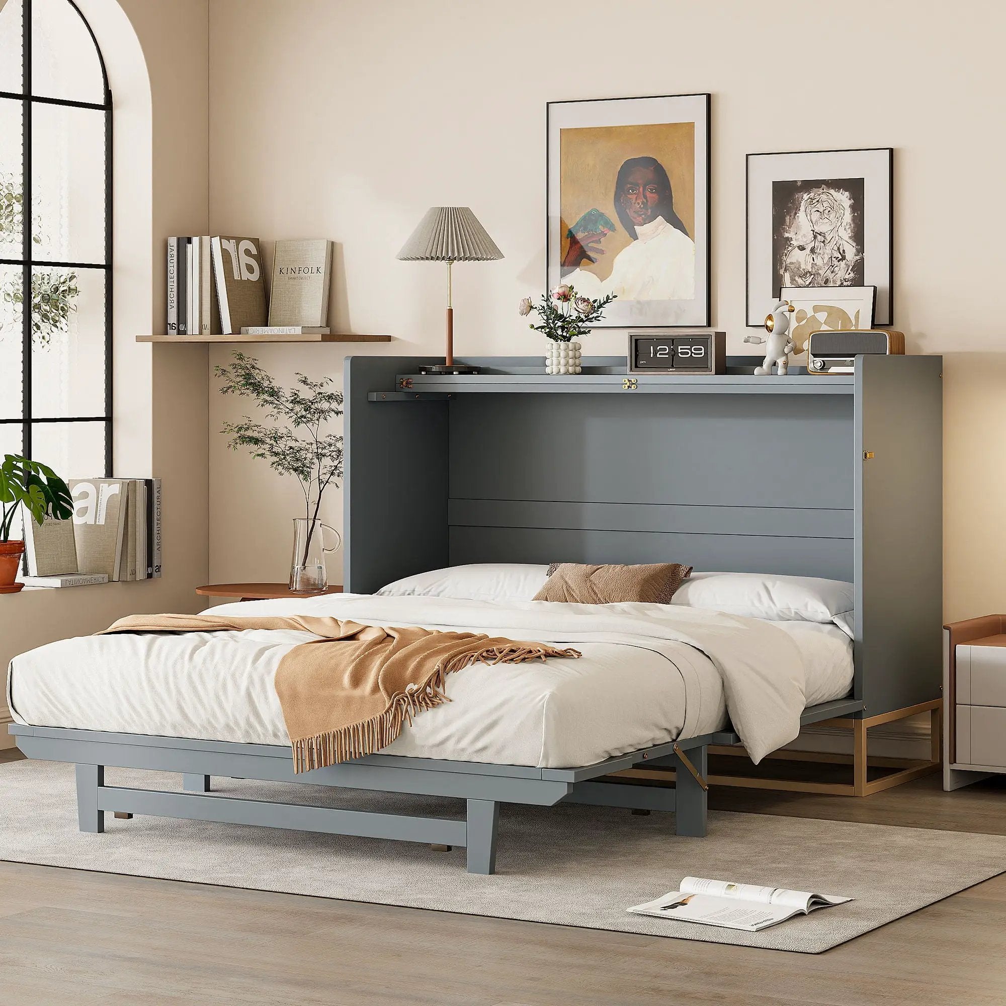 Murphy Bed With Iron Legs, Modern Design by Unique Piece Furniture