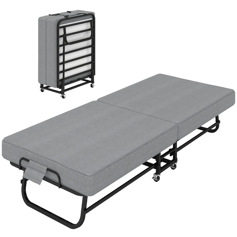 75" Folding Bed with Memory Foam Mattress by HouseOfZazla