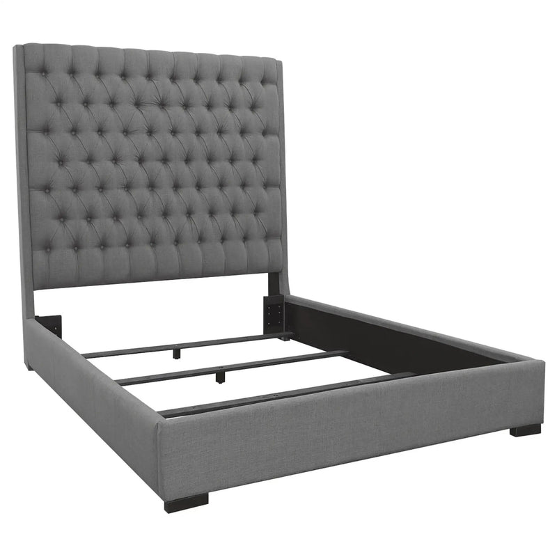 Camille Upholstered Queen Panel Bed Grey by Unique Piece Furniture