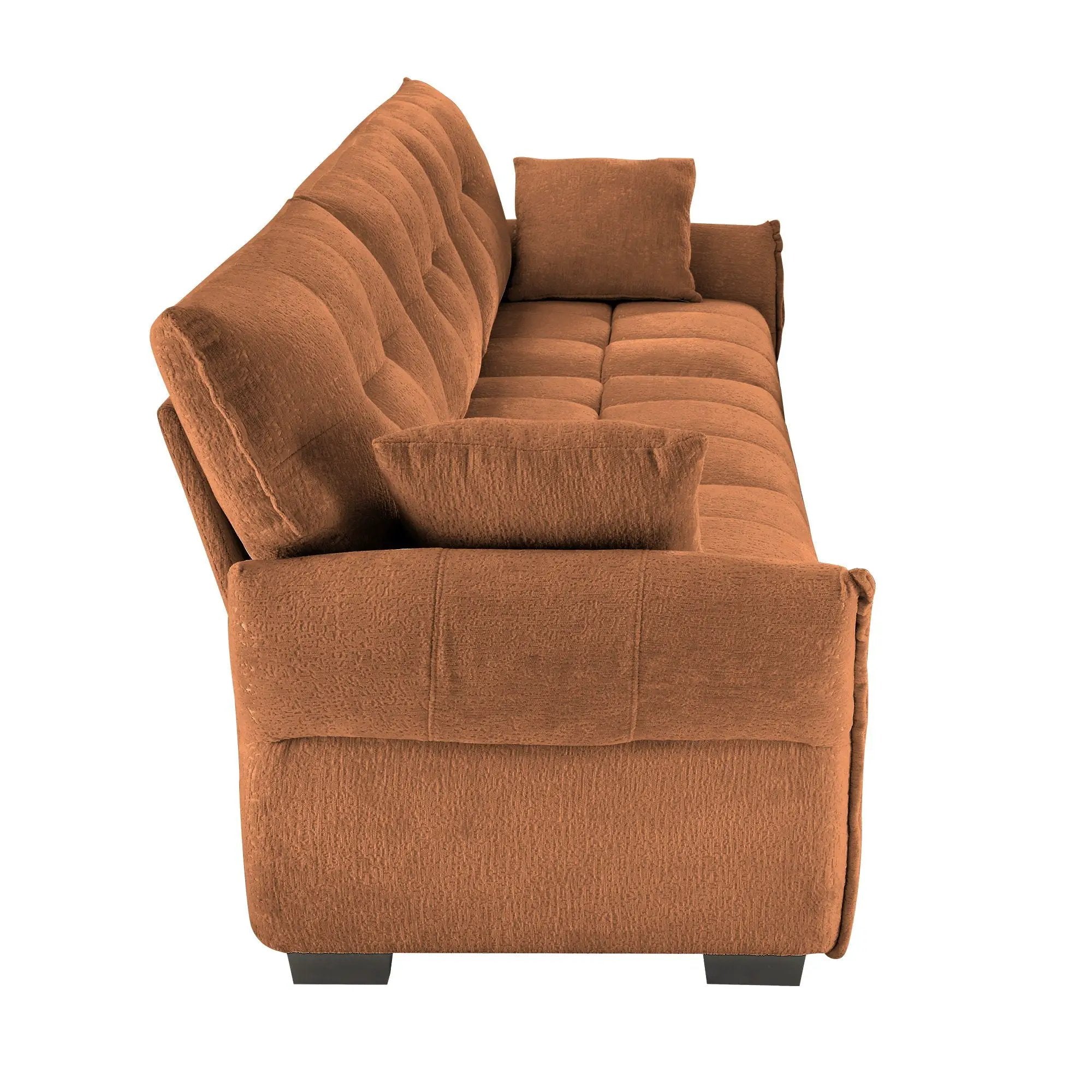 Modern Sofa & Pillows, Textured Cover, High Rebound Cushions by HouseOfZazla