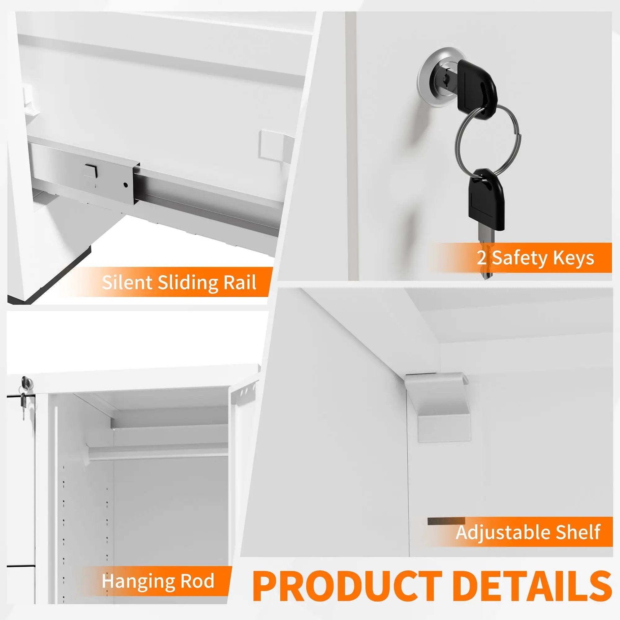 Storage Vertical Filing Cabinet With Lock by Unique Piece Furniture