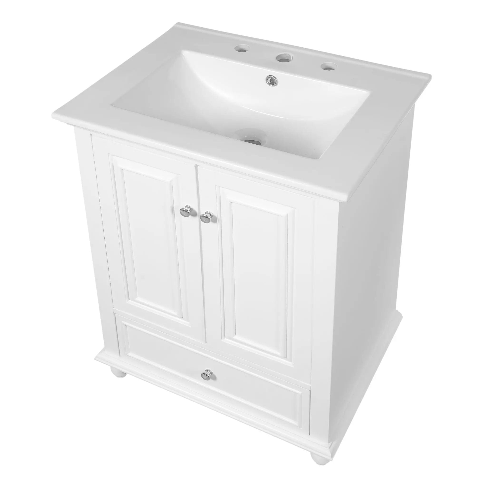 Modern Bathroom Vanity With Sink, Cabinet With Drawer And Dividers, Rectangular Storage Unit by Unique Piece Furniture