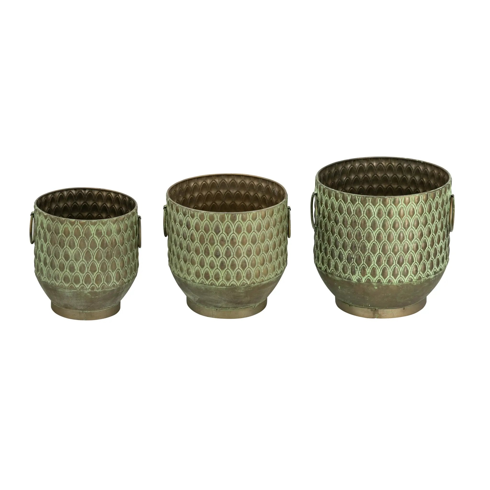 S/3 Textured Planters Set by HouseOfZazla