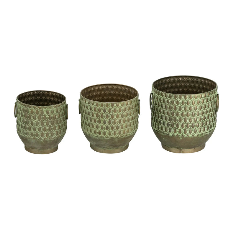 S/3 Textured Planters Set by HouseOfZazla