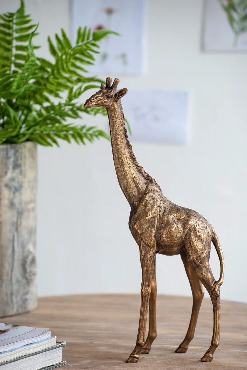 8.3x2.8x15.9" Giraffe Statuette, Animal Statue Decor by HouseOfZazla