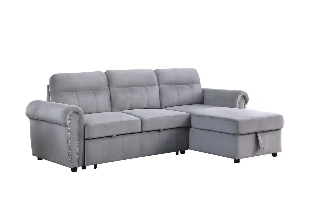 Ashton - Reversible Sleeper Sectional Sofa Chaise by Unique Piece Furniture