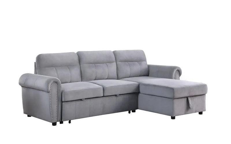Ashton - Reversible Sleeper Sectional Sofa Chaise by HouseOfZazla
