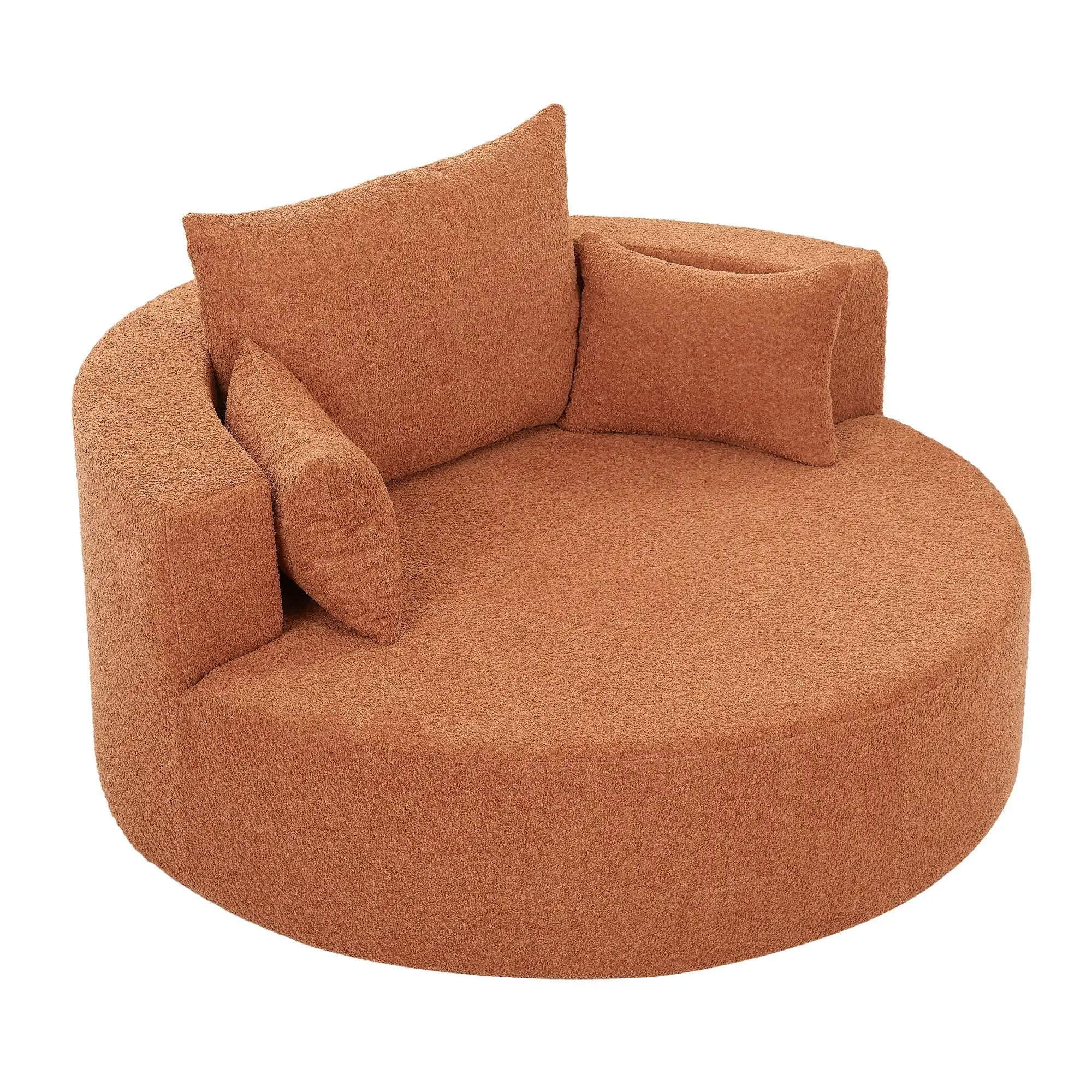 360° Swivel Accent Barrel Chair With 3 Removable Pillows For Living Room by HouseOfZazla
