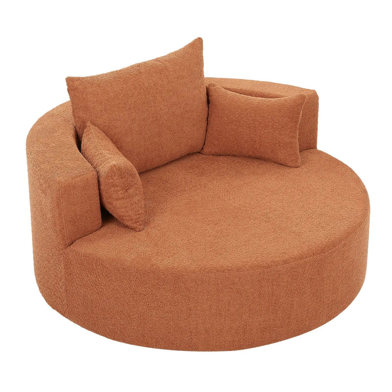 360° Swivel Accent Barrel Chair With 3 Removable Pillows For Living Room by HouseOfZazla