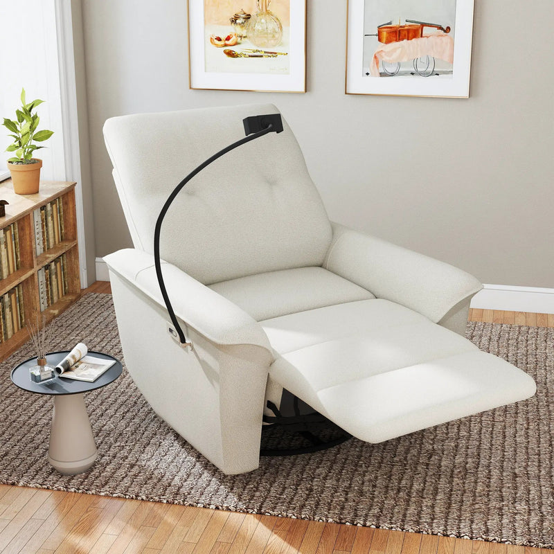 270° Power Swivel Rocker Recliner Chair with Phone Holder by HouseOfZazla