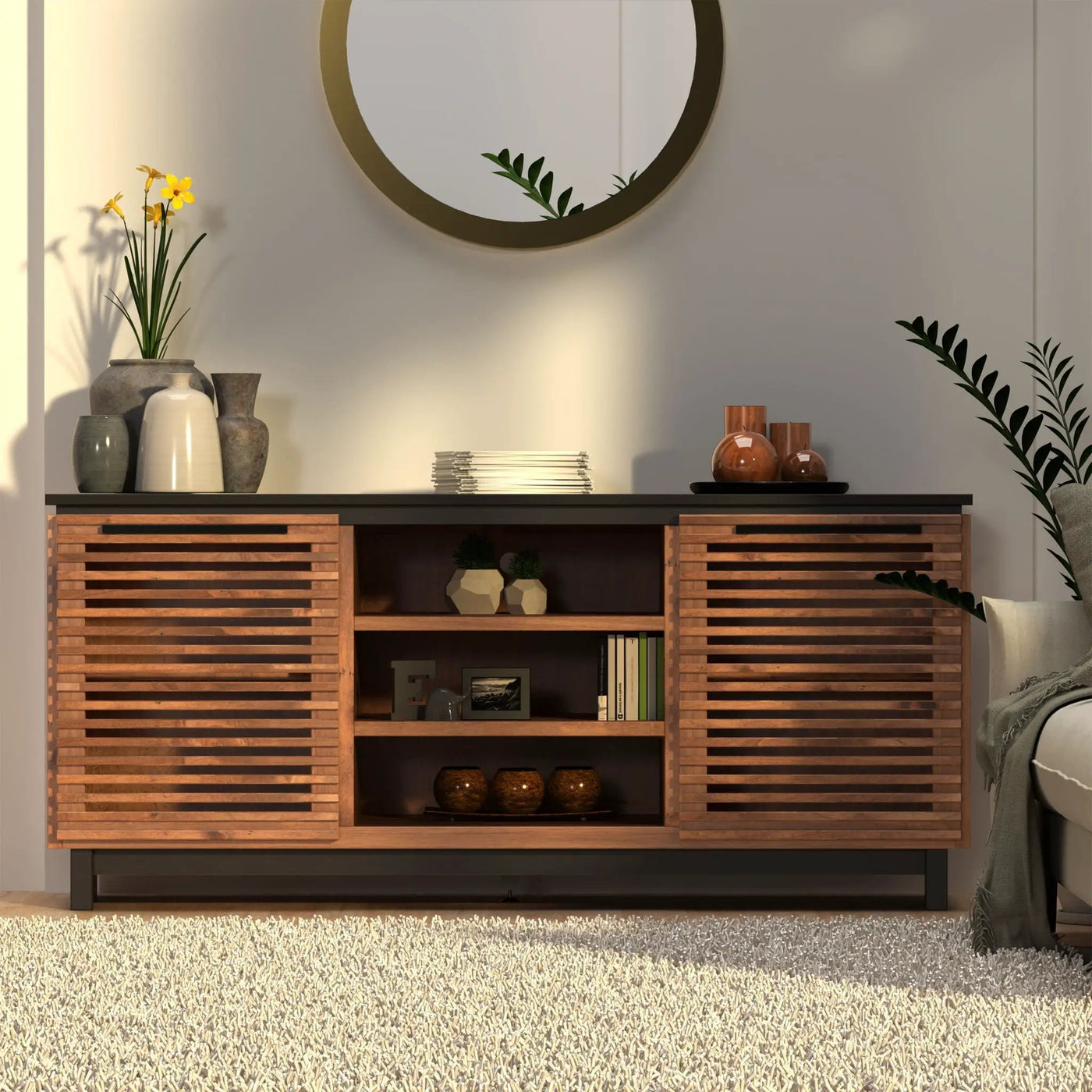 Cable Management TV Stand Console by Unique Piece Furniture