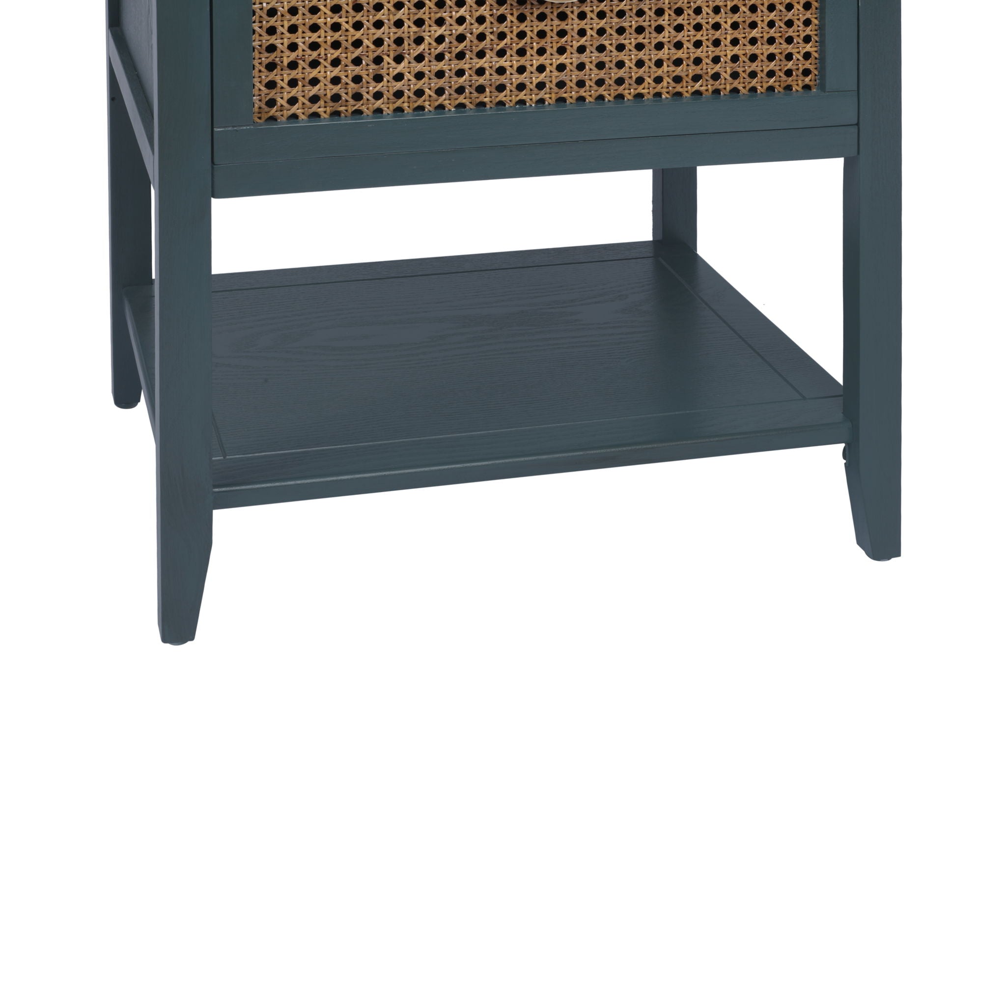 2 Drawer Side Table, Natural Rattan by HouseOfZazla