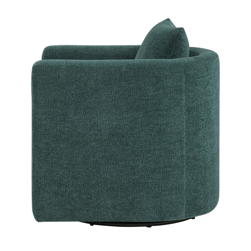 Sutton - Swivel Barrel Chair - Peacock by HouseOfZazla