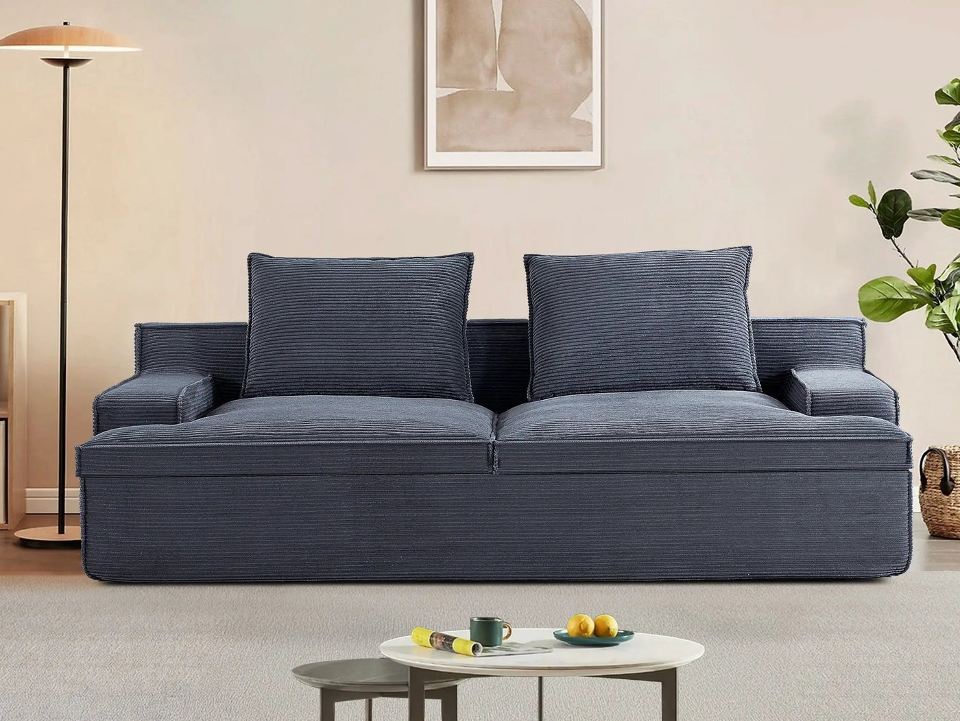 Nimbus - Oversized Full Foam 4 Seater Couch For Living Room Upholstered In Soft, Wide Armrests by Unique Piece Furniture