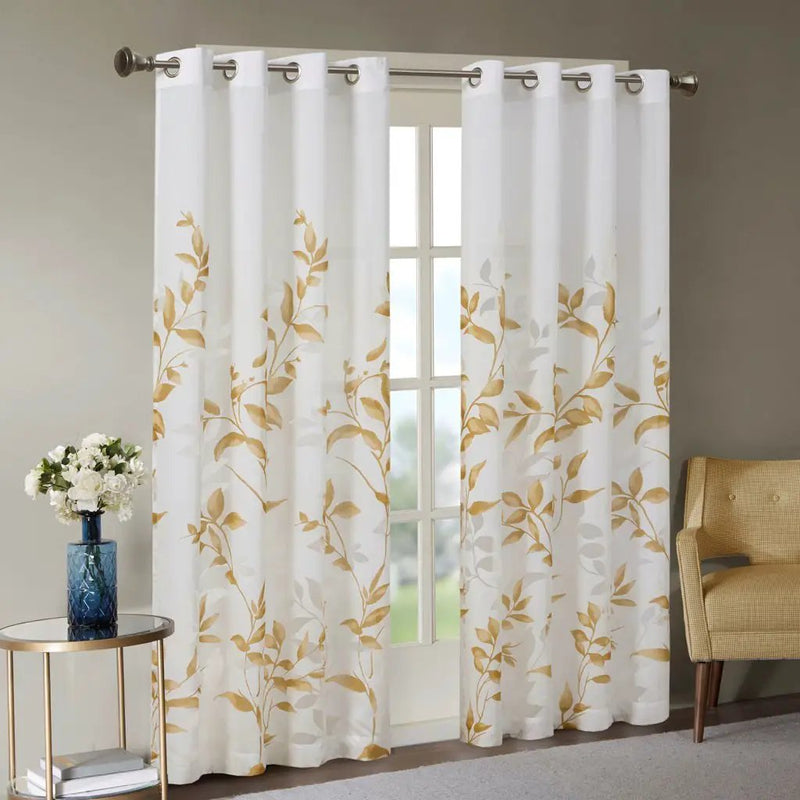 Burnout Printed Curtain Panel (Only 1 Pc Panel) by HouseOfZazla