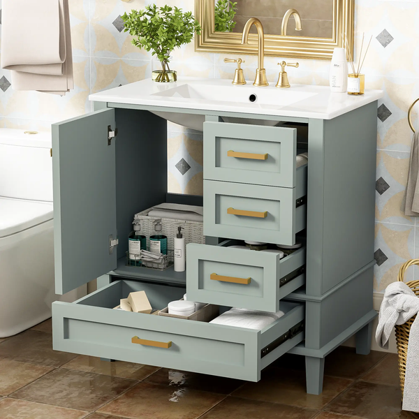 30" Bathroom Vanity with Sink Combo Set