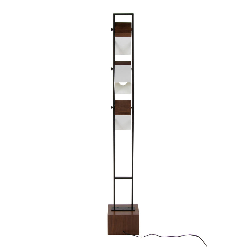 Bento - Contemporary Floor Lamp - Black / Walnut / White by HouseOfZazla