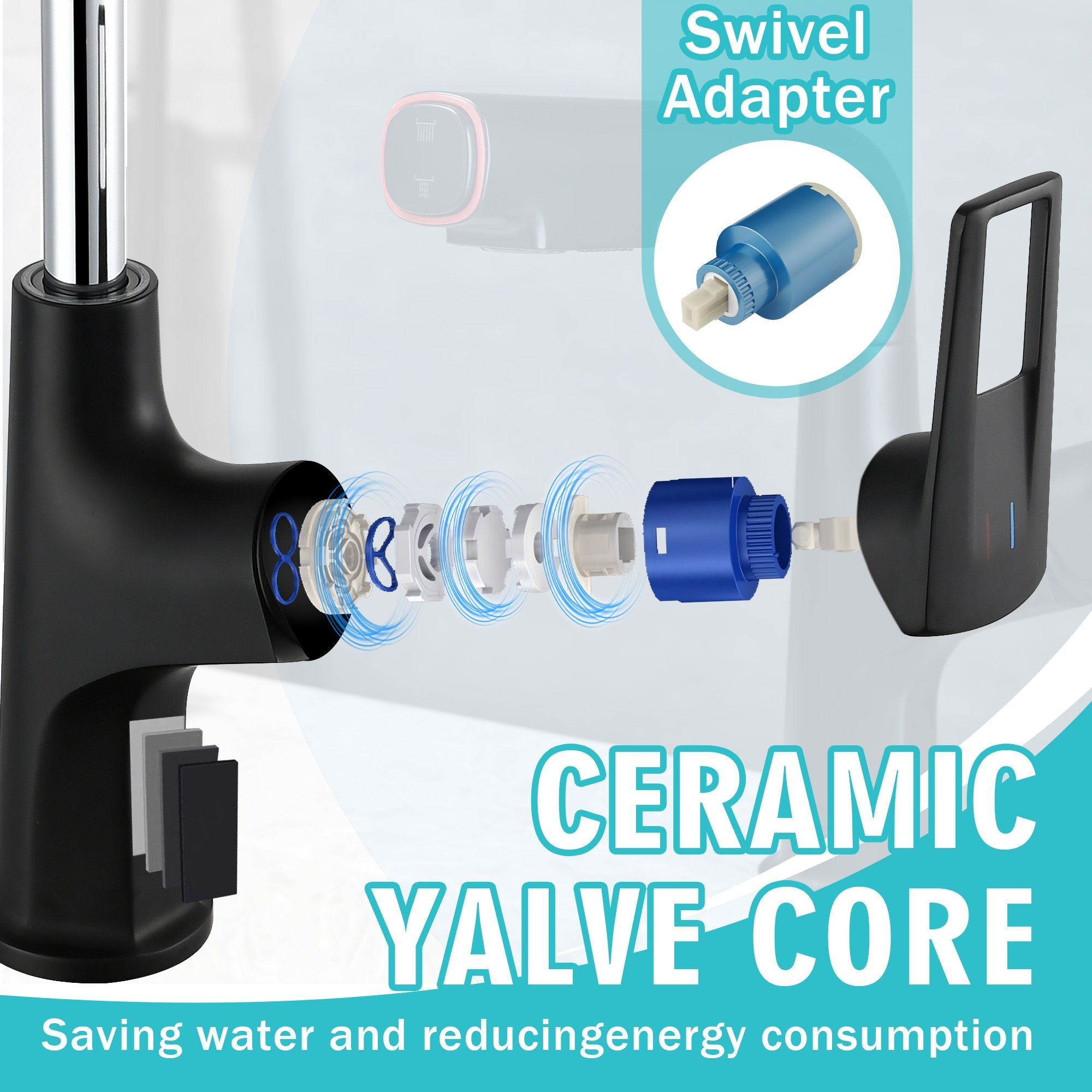 Pull Down Vessel Faucet With Lift Spout & Dual Spray Modes by HouseOfZazla