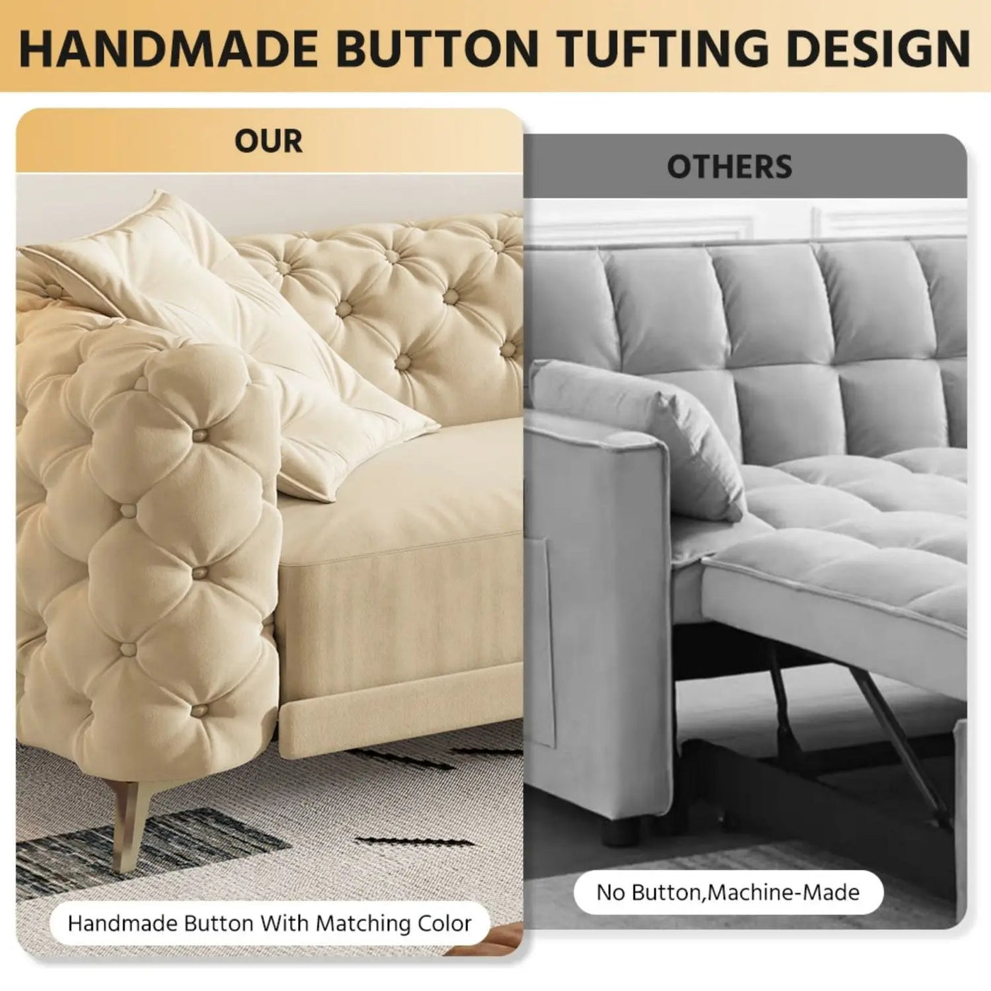 3-In-1 Convertible Sleeper Sofa by HouseOfZazla