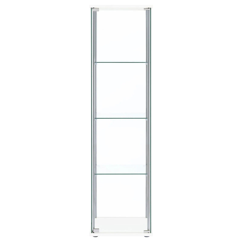 Bellatrix 3-shelf Clear Glass Curio Cabinet White by Unique Piece Furniture