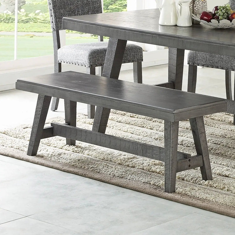 Dining Room Bench - Gray / Gray by HouseOfZazla