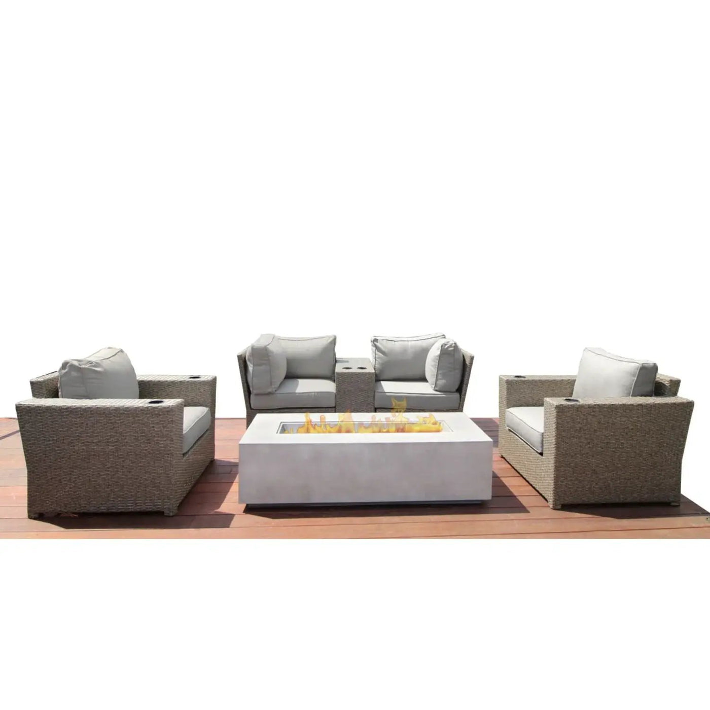 Outdoor Elegance Conversation Set With Fire Pit by HouseOfZazla