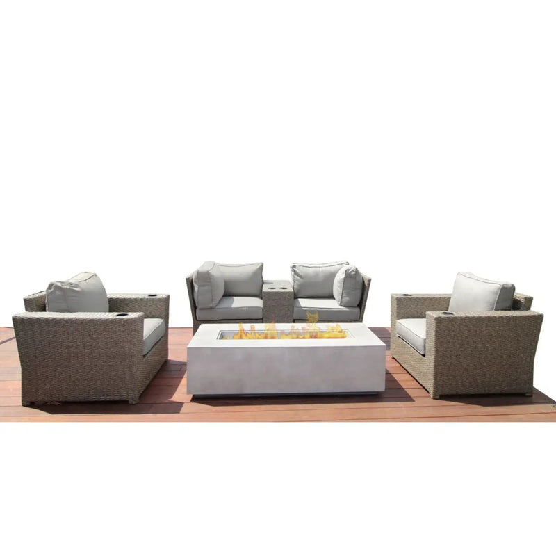 Outdoor Elegance Conversation Set With Fire Pit by HouseOfZazla