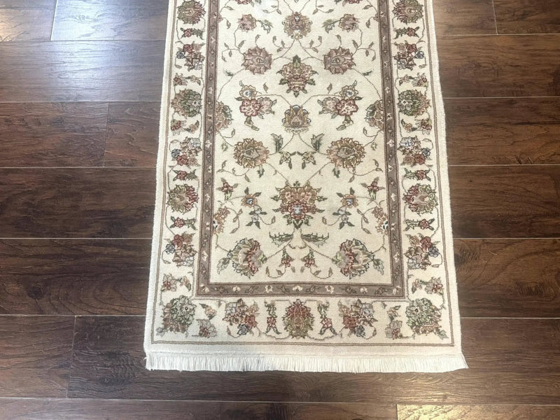 Pak Persian Runner Rug 2.6 x 8ft, Oriental Carpet for Hallway or Kitchen, Handmade, Wool and Silk Highlights by Jewel Rugs