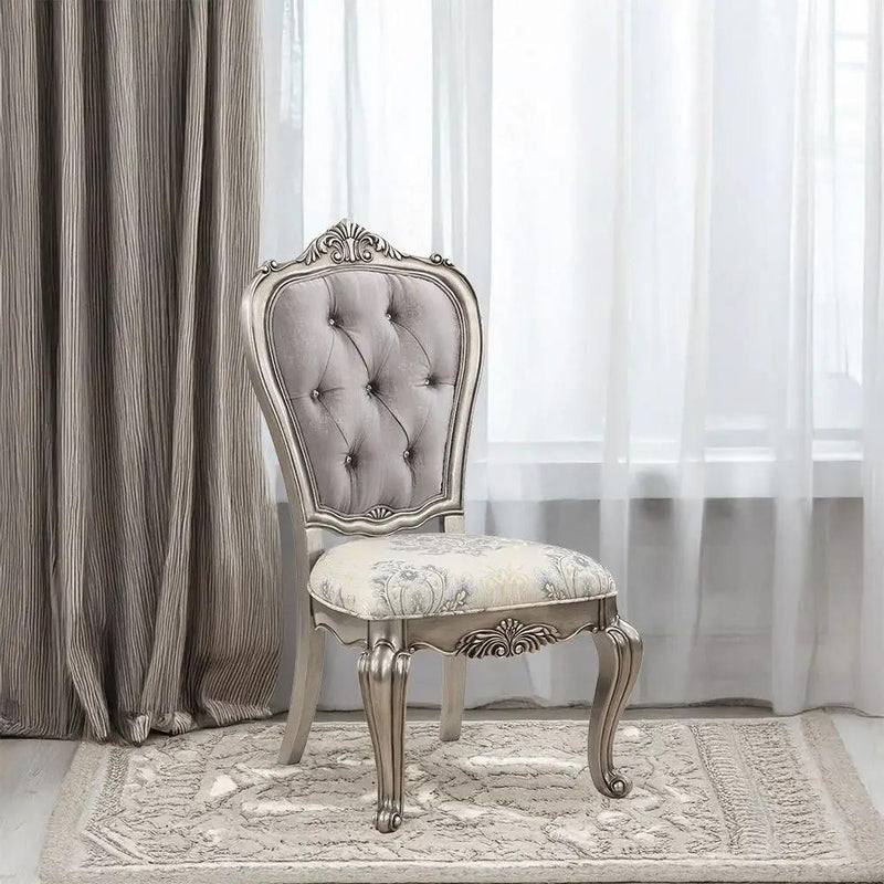 Ariadne - Side Chair (Set of 2) - Velvet & Antique Platinum by Unique Piece Furniture