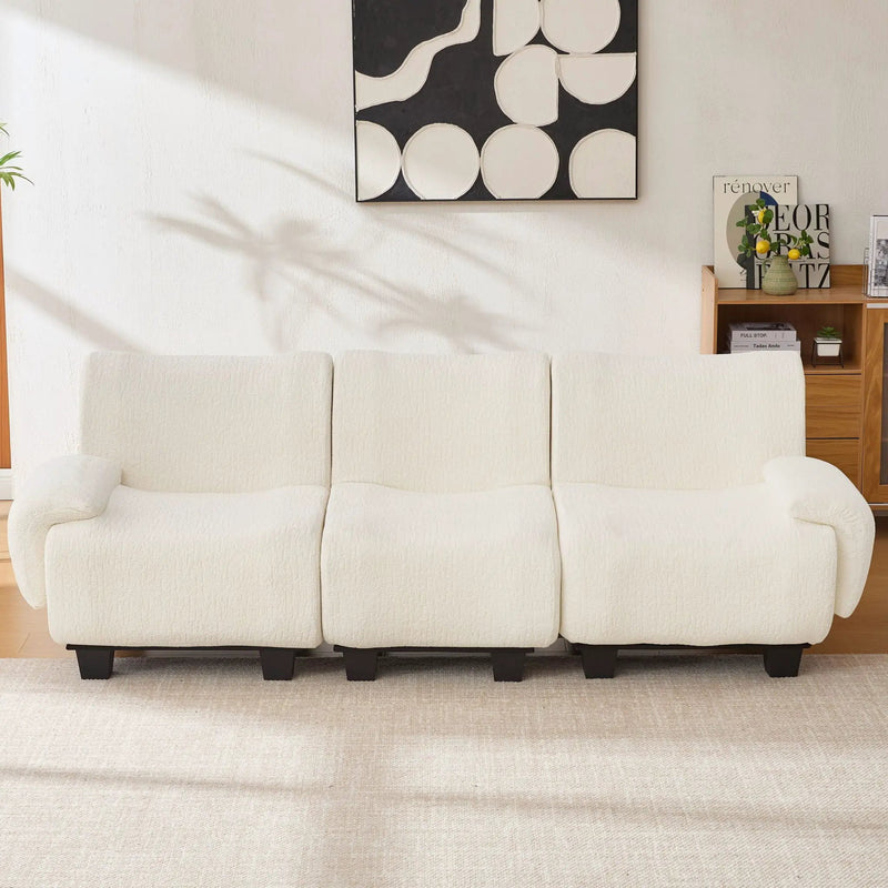 3 Seater Sofa Couch With Curved Armrests by HouseOfZazla