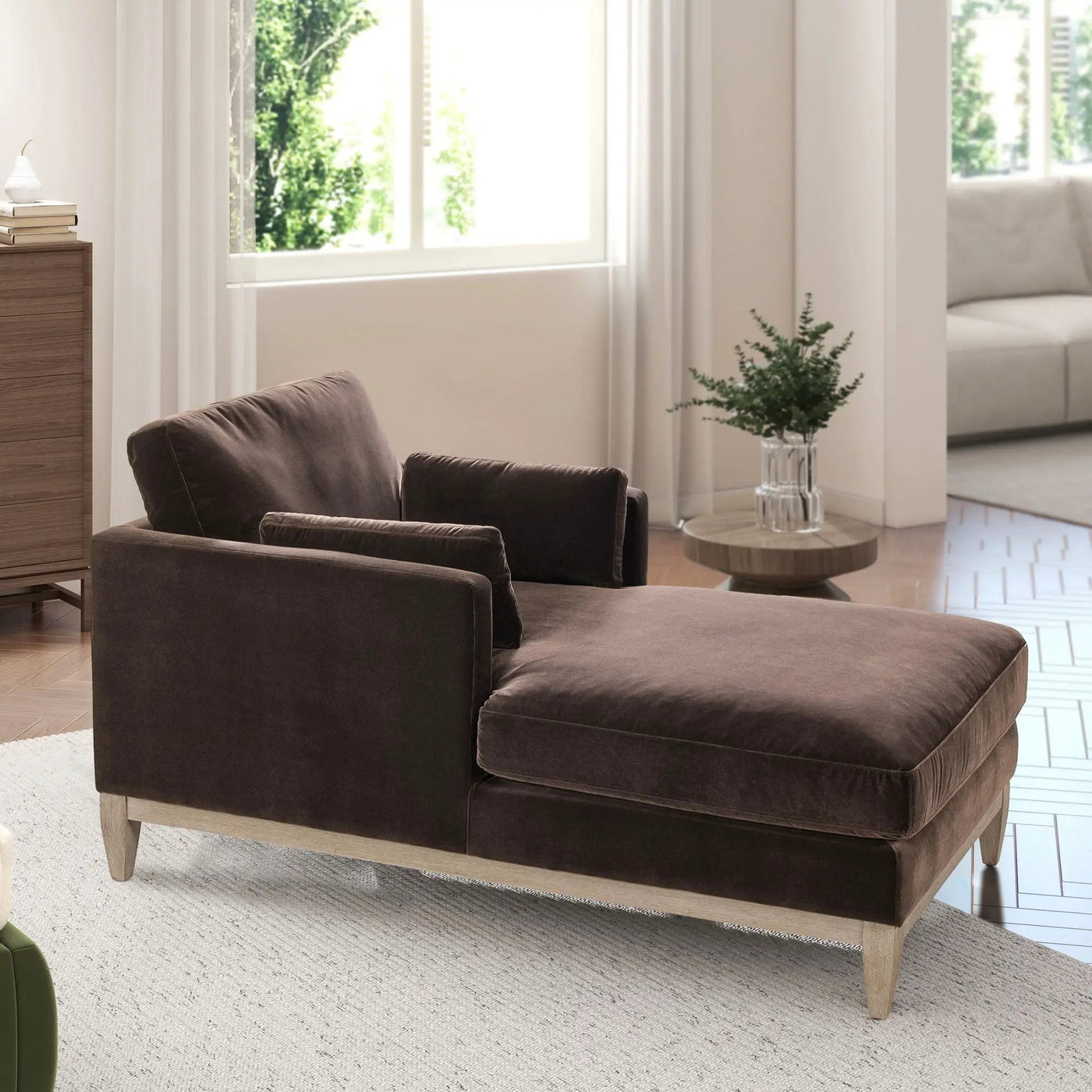 Knox - Modern Farmhouse Chaise Lounge Chair by Unique Piece Furniture