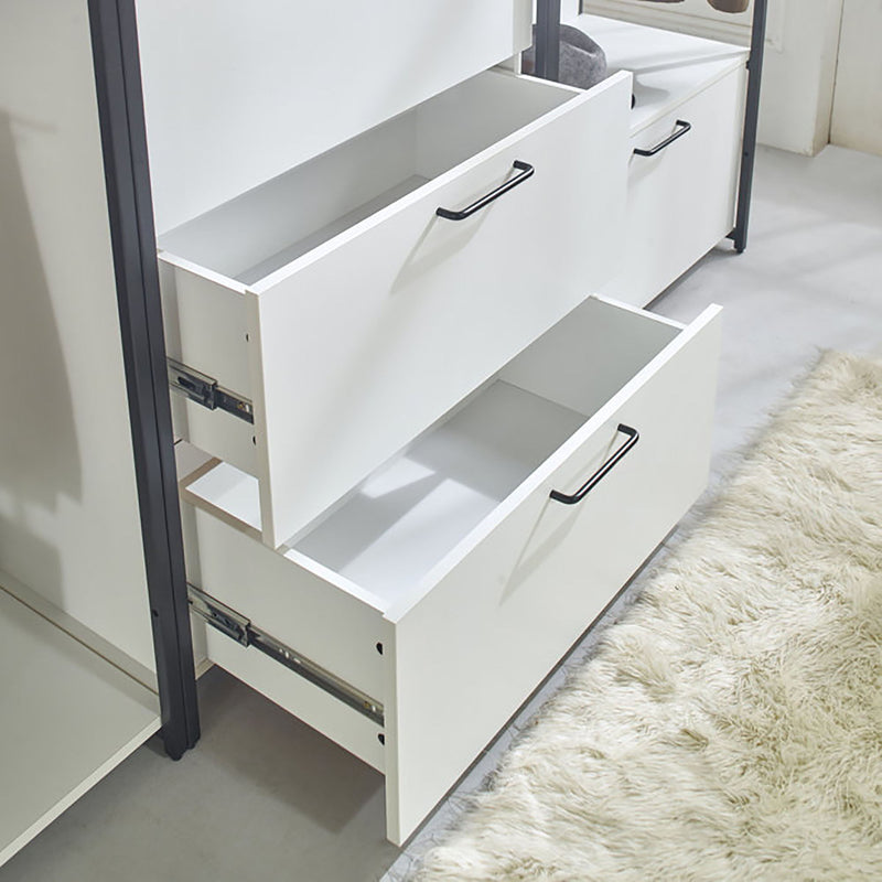 Fiona - Freestanding 3 Tower Closet System, 7 Shelf Walk-In - White by HouseOfZazla
