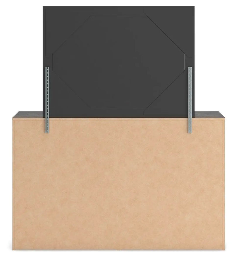 Hollivern - Dresser And Mirror - Dark Gray by Unique Piece Furniture