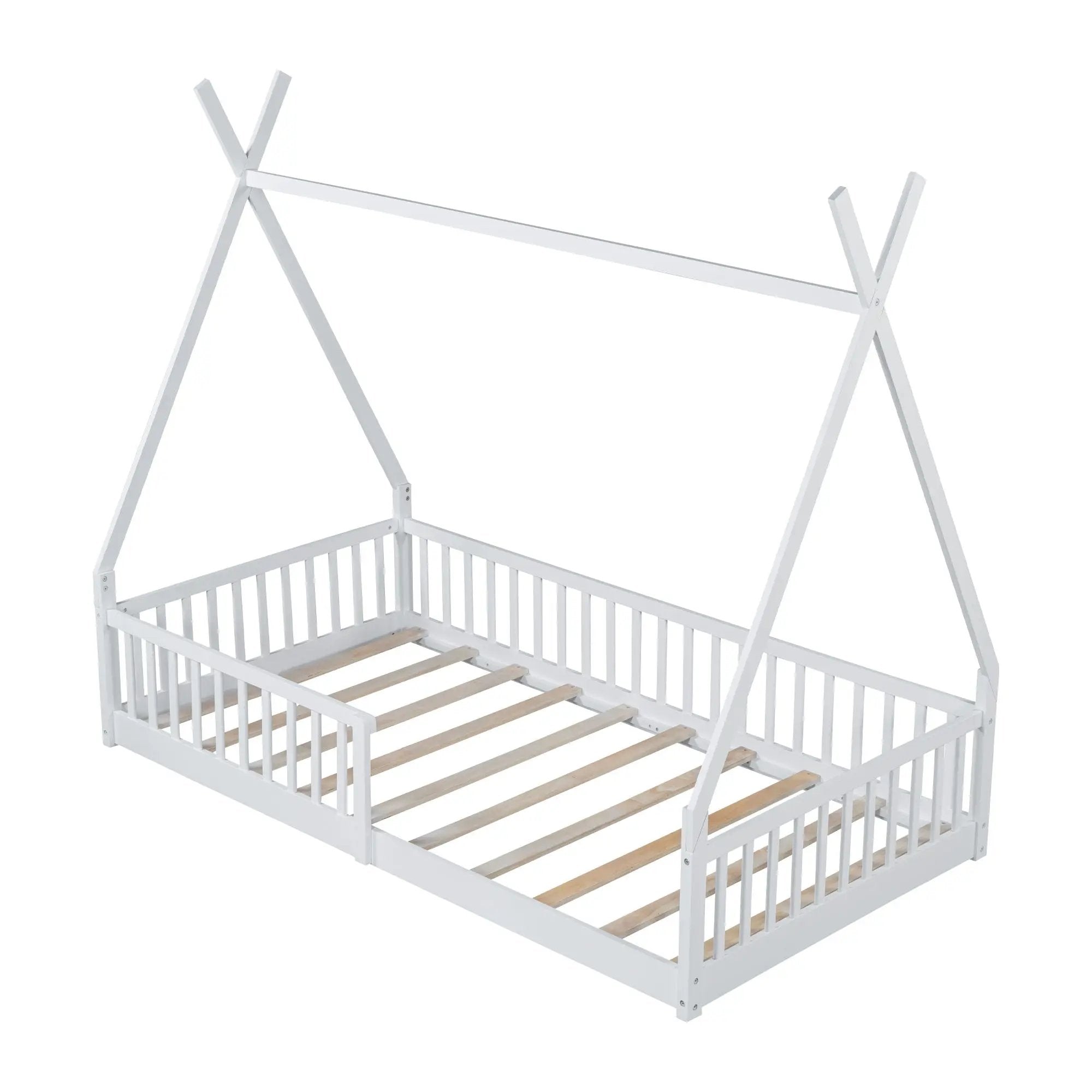 House Shaped Design Bed With Fence