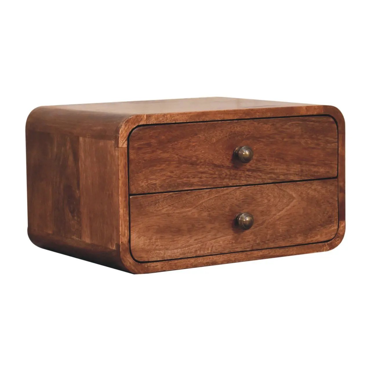 Curved Wall Mounted Bedside Nightstand by Unique Piece Furniture