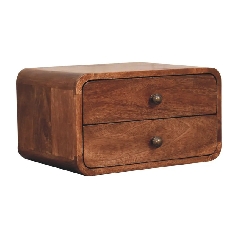 Curved Wall Mounted Bedside Nightstand by HouseOfZazla
