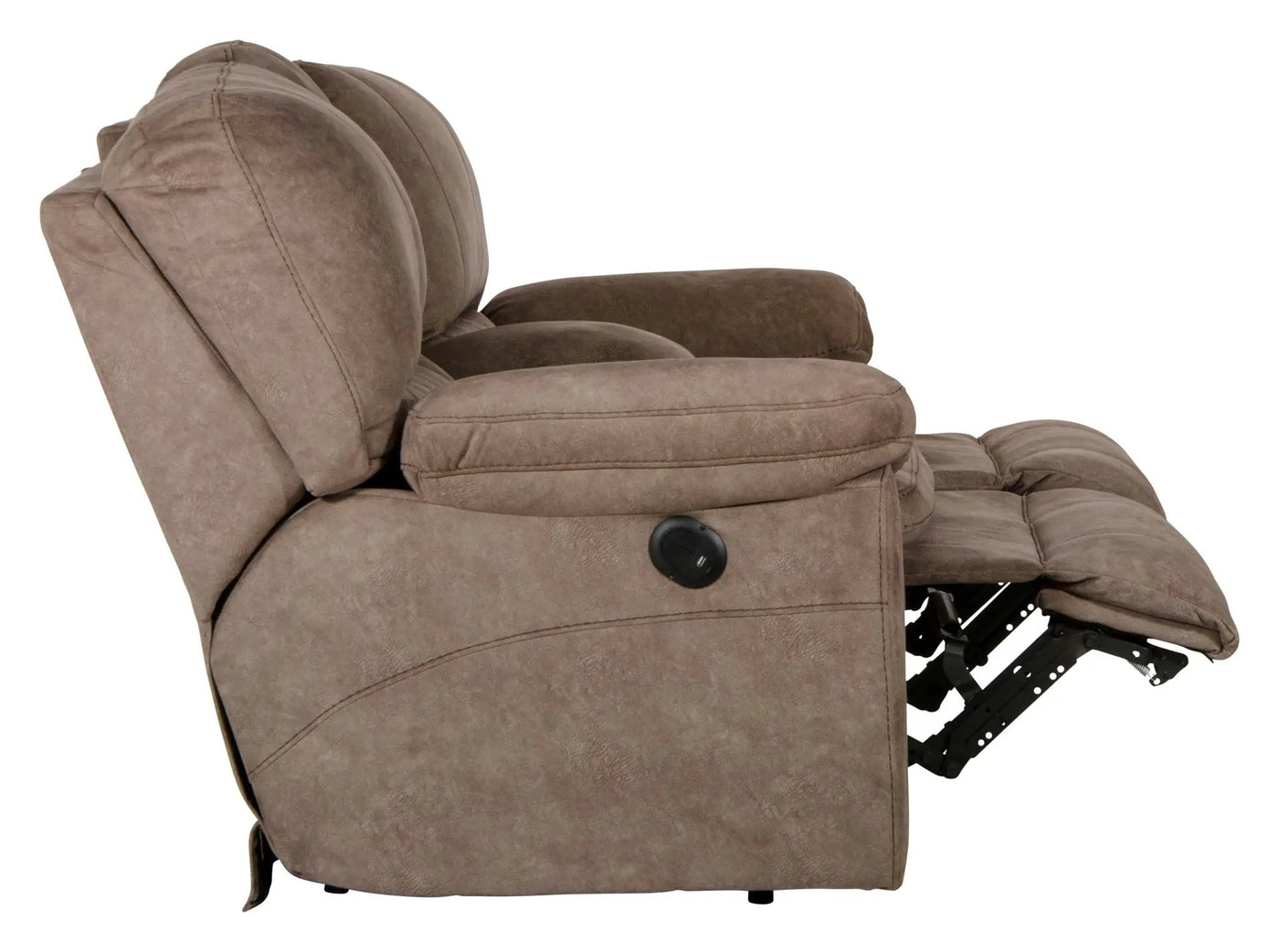Reyes - Power Lay Flat Reclining Console Loveseat With Storage & Cupholders by Unique Piece Furniture