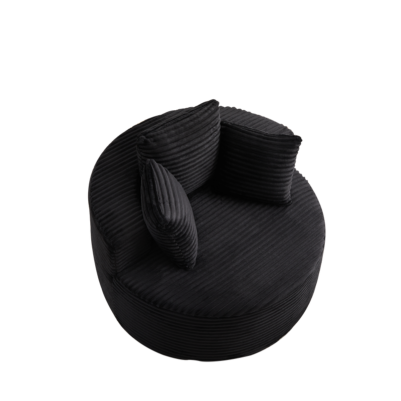 43-Inch Round Corduroy Single Sofa by HouseOfZazla