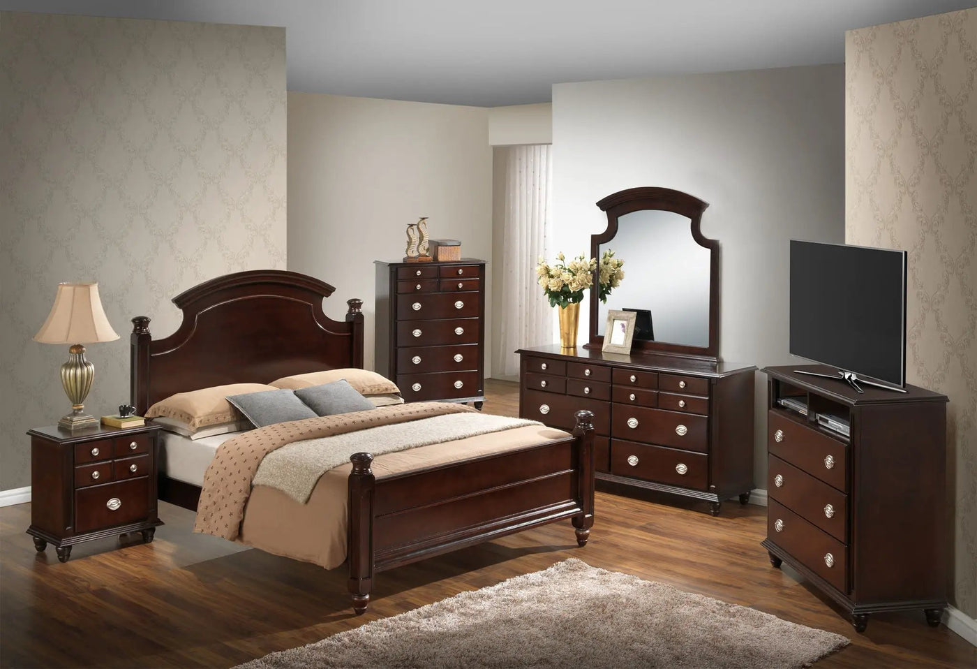 Bed Hand Carved Traditional by HouseOfZazla