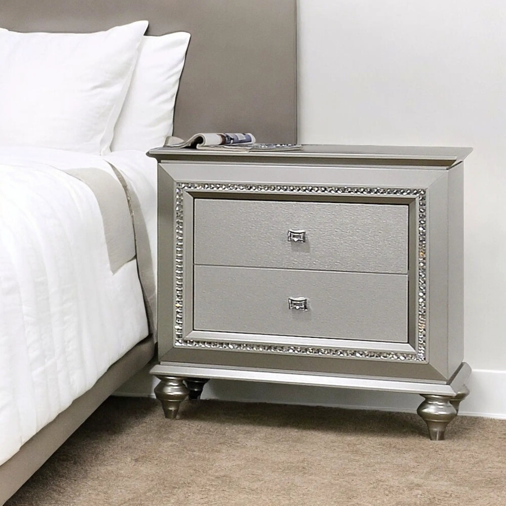 Kaitlyn - Nightstand, Elegant Design by HouseOfZazla