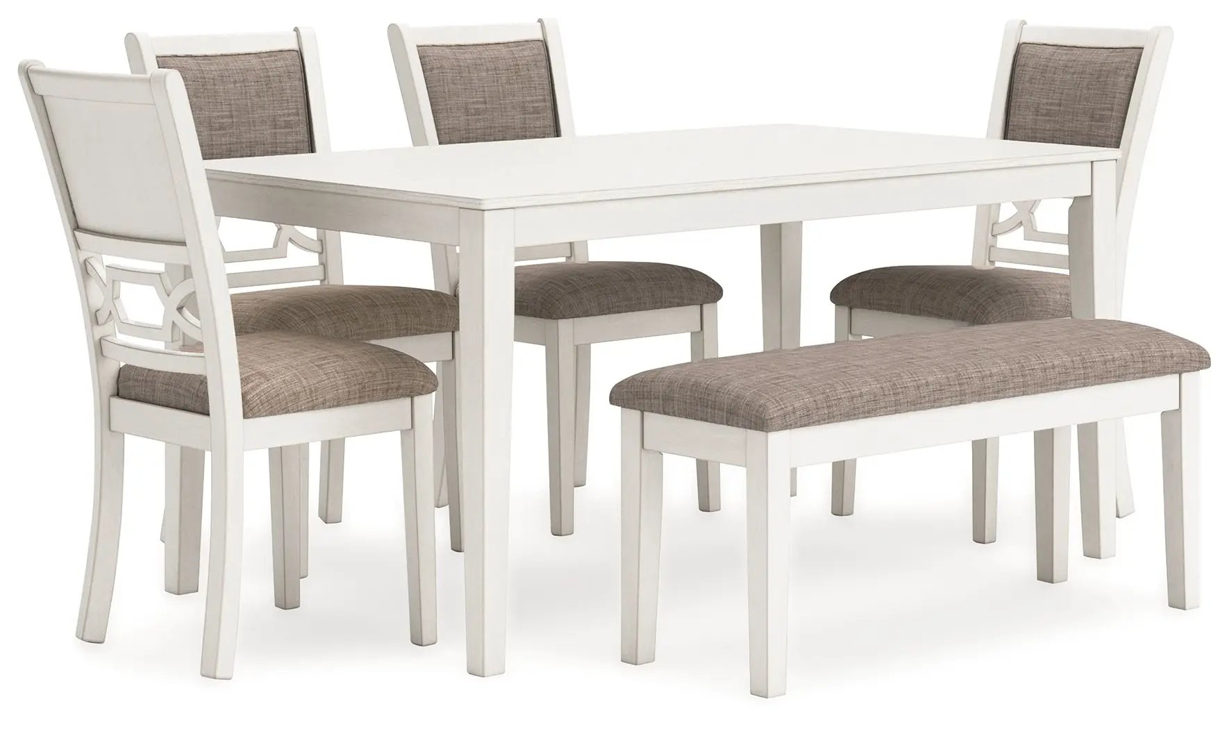 Erinberg - Dining Room Table Set (Set of 6) - Antique White by Unique Piece Furniture