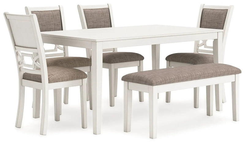 Erinberg - Dining Room Table Set (Set of 6) - Antique White by Unique Piece Furniture