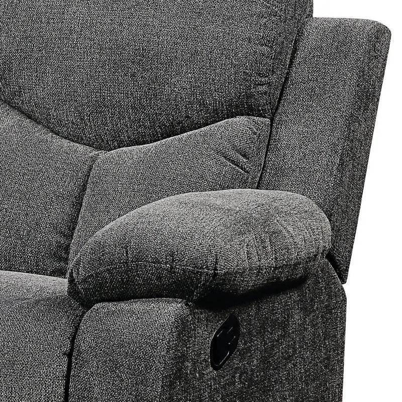 Kalen Chenille Sofa With Drop Down Table - Gray by HouseOfZazla