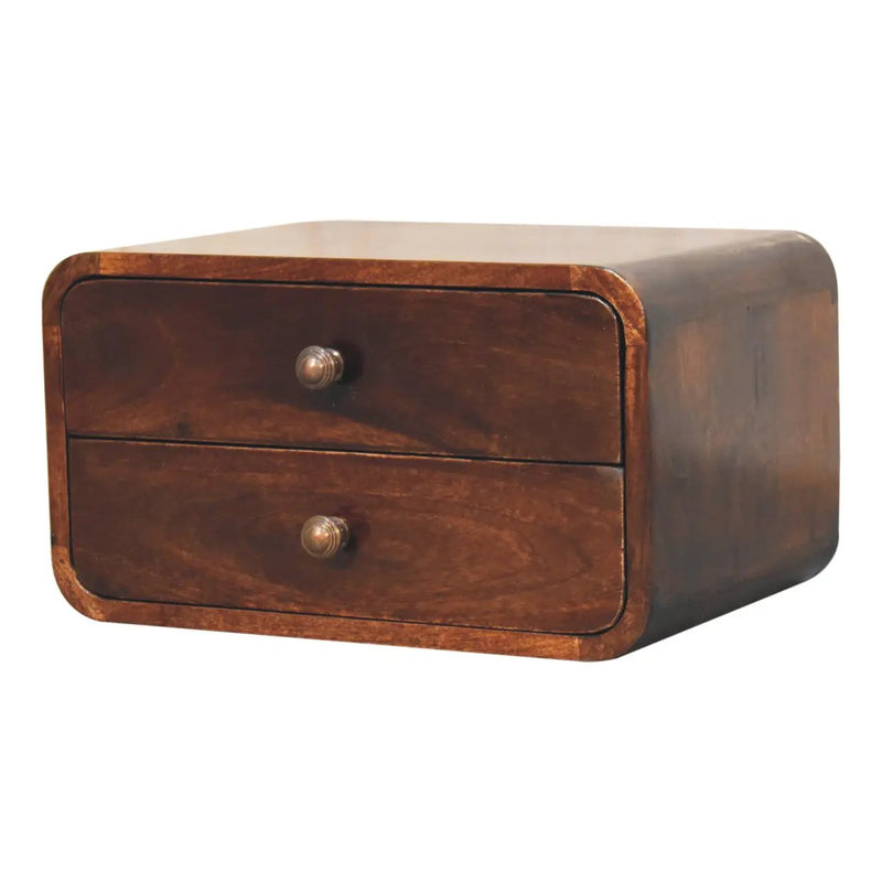 Solid Wood Curved California Nightstand by HouseOfZazla